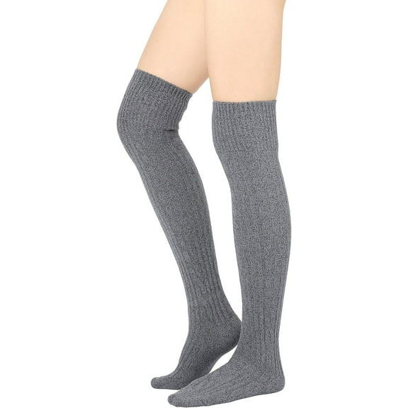 CAILDANL Winter Cozy Cable Knit Over The Knee High Boot Socks
