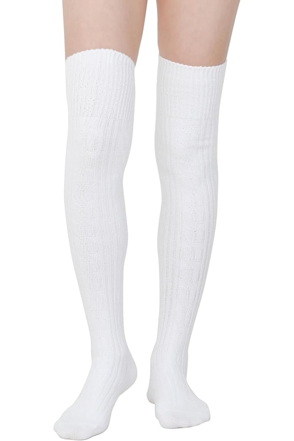 Winter Cozy Cable Knit Over The Knee High Boot Socks