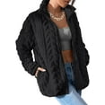 thumbnail image 1 of CAILDANL Winter Fleece Jacket for Women 2025 Zipper Stand Collar Casual Coats with Pockets, 1 of 2