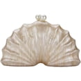 thumbnail image 1 of CAILDANL Women Acrylic Shell Shaped Clutch Luxury Marble Acrylic Evening Handbag Unique Chain Shoulder Bag Wedding Party Purses, 1 of 7