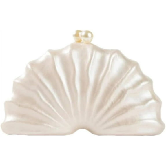 CAILDANL Women Acrylic Shell Shaped Clutch Luxury Marble Acrylic Evening Handbag Unique Chain Shoulder Bag Wedding Party Purses