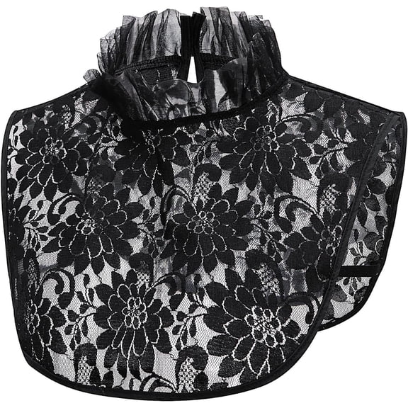 CAILDANL Women Lace Fake Collar, Detachable Half Shirt for Dress, False Dickey Collar for Sweater Blouse