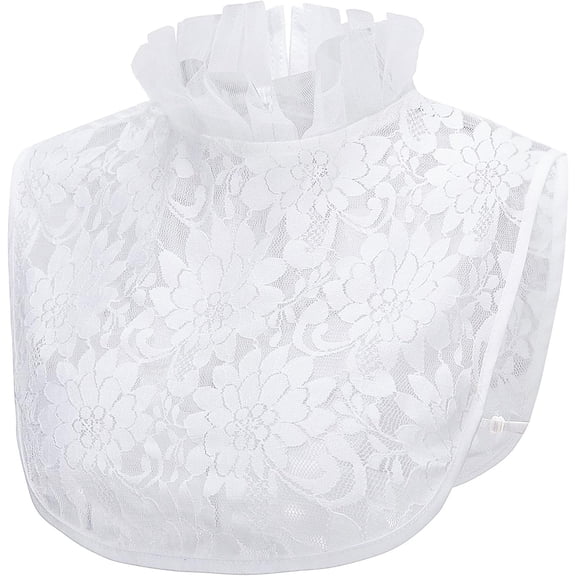 CAILDANL Women Lace Fake Collar, Detachable Half Shirt for Dress, False Dickey Collar for Sweater Blouse