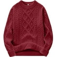thumbnail image 1 of CAILDANL Women Oversized Chunky Cable Knitted Vintage Sweater 2025 Fall Winter Outfits, 1 of 2