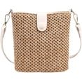 thumbnail image 1 of CAILDANL Women Straw Crossbody Bag Beach Handmade Rattan Shoulder Bags Hand Woven Leather Straps Straw Clutch Purse Vacation, 1 of 9