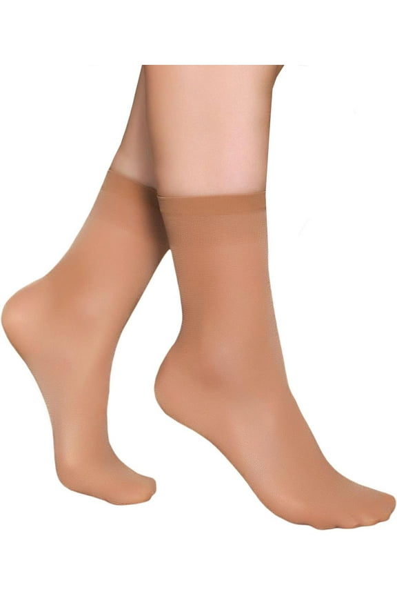 Women's 5 Pairs Nylon socks for women Ankle High Sheer Socks Tights Hosiery