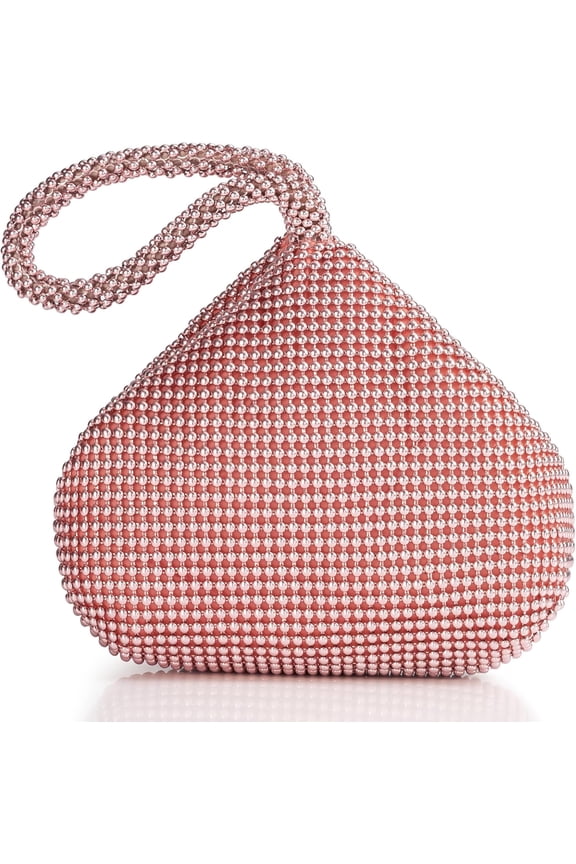 Women's Beaded Clutch Evening Bags Vintage Elegant Triangle Purse for 1920s Party Prom Wedding