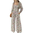 thumbnail image 1 of CAILDANL Women's Casual Loose Overalls Jumpsuits One Piece Long Sleeve Wide Leg Long Pant Rompers With Pockets, 1 of 2