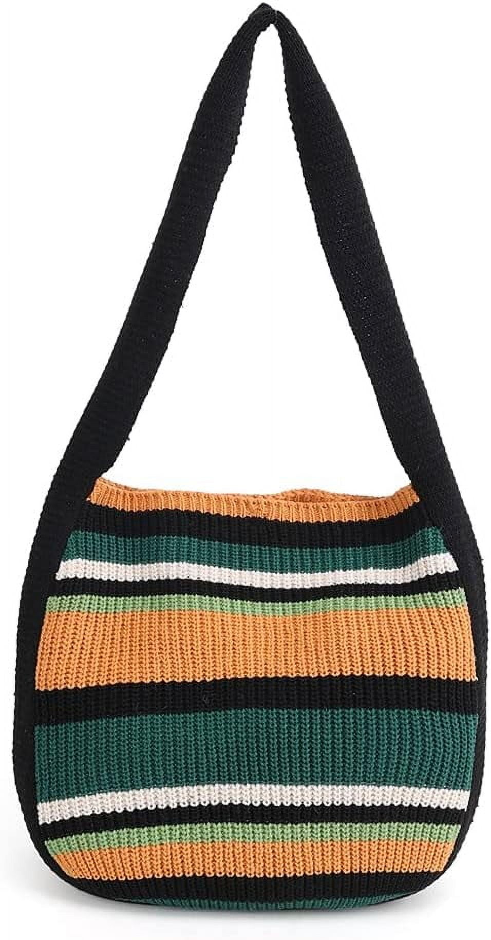CAILDANL Women's Crochet Tote Bag Knit Shoulder bag,Aesthetic Bag,Cute Eco-Friendly Tote for Travel,Daily Use,Gift Box Packaging