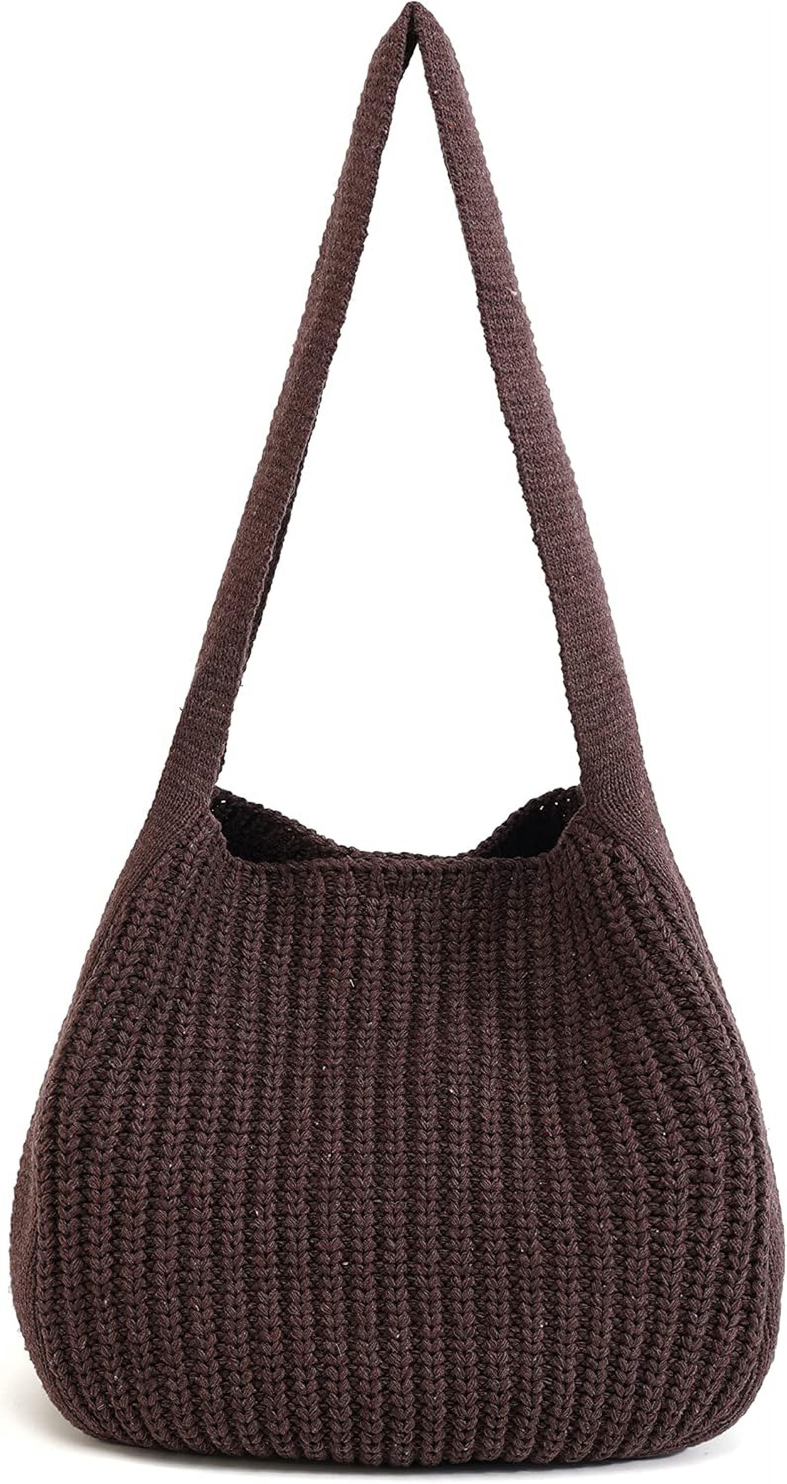 CAILDANL Women's Crochet Tote Bag Knit Shoulder bag,Aesthetic Bag,Cute Eco-Friendly Tote for Travel,Daily Use,Gift Box Packaging