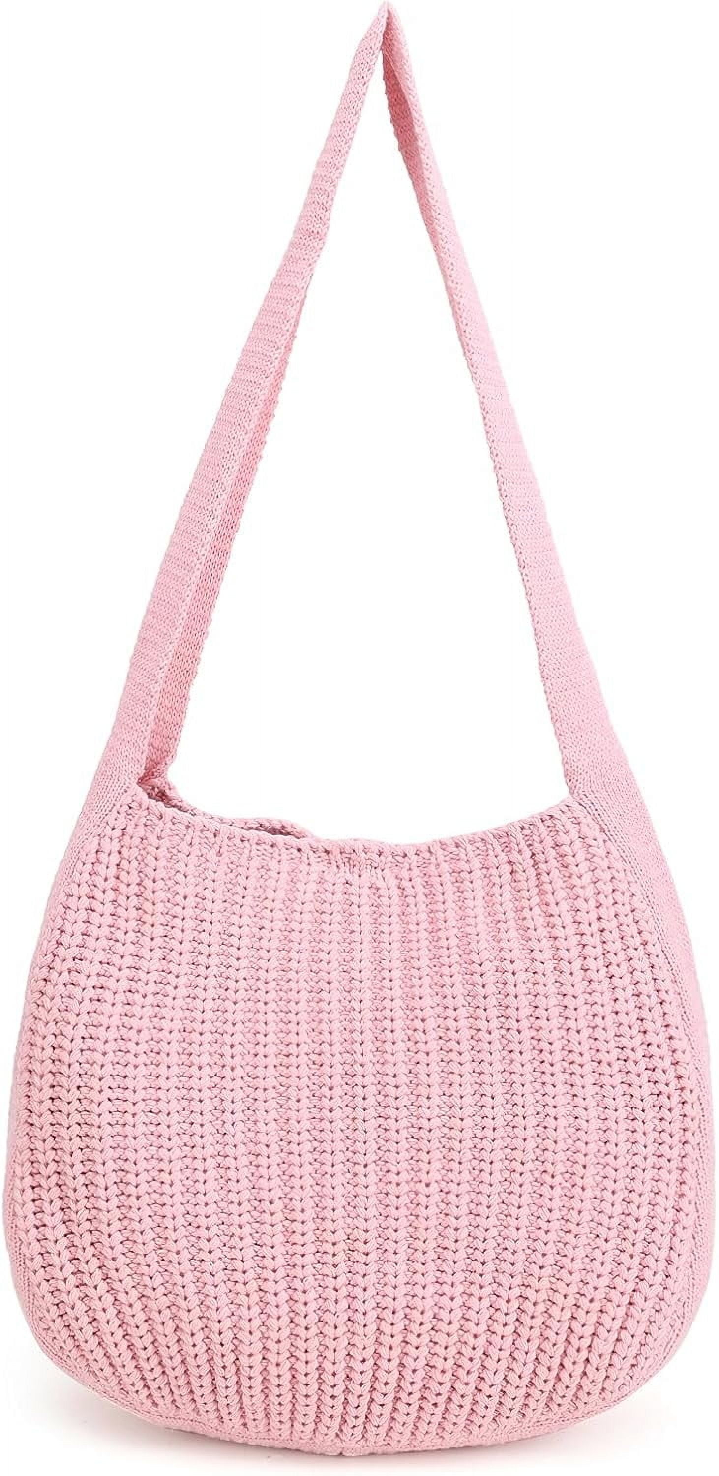 CAILDANL Women's Crochet Tote Bag Knit Shoulder bag,Aesthetic Bag,Cute Eco-Friendly Tote for Travel,Daily Use,Gift Box Packaging