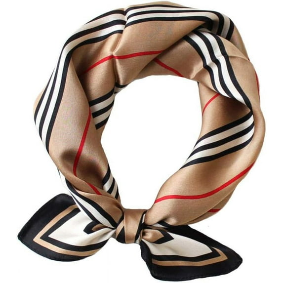 CAILDANL Women's Men's Small Square 100% Real Mulberry Silk satin Scarfs Hair head face scarf 21" x 21"