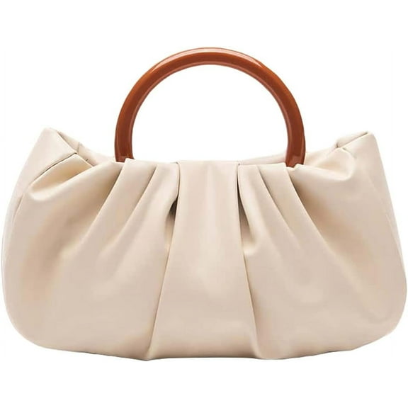 CAILDANL Women's Ruched Small Handbag Clutch Purse Dumpling Pouch Bag