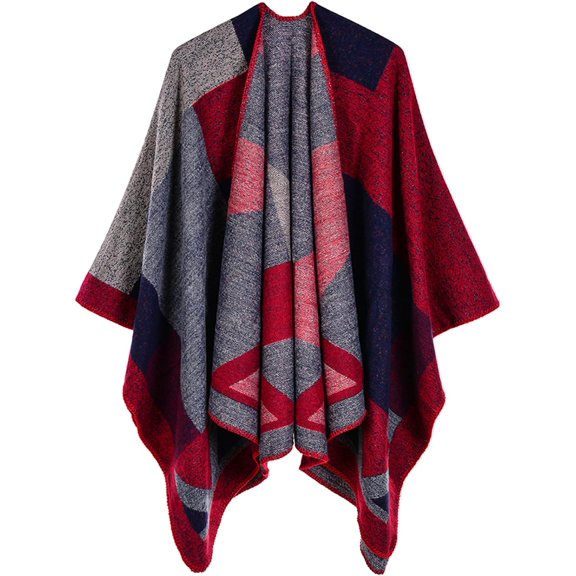 CAILDANL Women's Shawl Wraps Open Front Poncho Cape Oversized Sweaters Casual Cardigan Shawls for Fall Winter