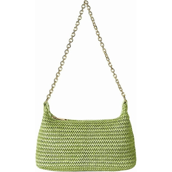 CAILDANL Women's Straw Woven Shoulder Bag Tote Handbag Summer Beach Purse