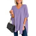 thumbnail image 1 of CAILDANL Womens Poncho Sweater Women V Neck Ponchos and Wraps Batwing Sleeveless Shawl Pullover Sweaters Women's Clothing, 1 of 2