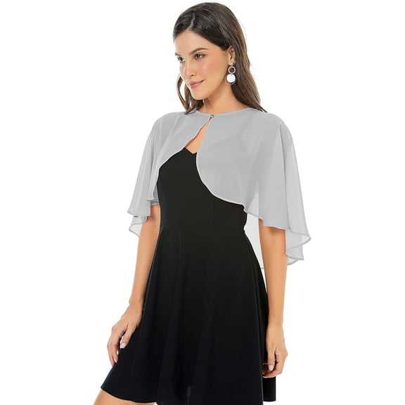 CAILDANL Womens Shawls and Wraps for Evening Dress Chiffon Shawl Cape Wedding Guest Bridesmaid Capelets Scarves