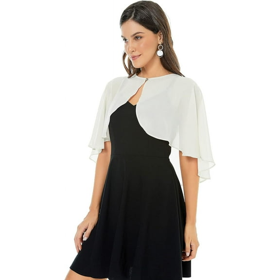 CAILDANL Womens Shawls and Wraps for Evening Dress Chiffon Shawl Cape Wedding Guest Bridesmaid Capelets Scarves