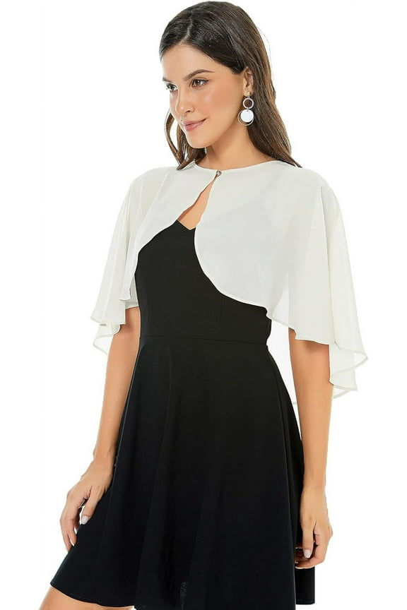 Womens Shawls and Wraps for Evening Dress Chiffon Shawl Cape Wedding Guest Bridesmaid Capelets Scarves