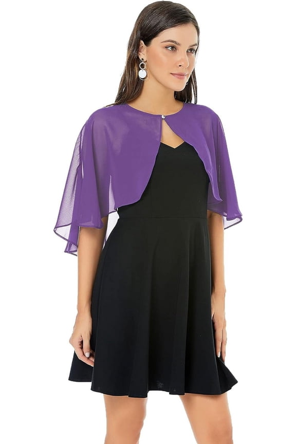 Womens Shawls and Wraps for Evening Dress Chiffon Shawl Cape Wedding Guest Bridesmaid Capelets Scarves