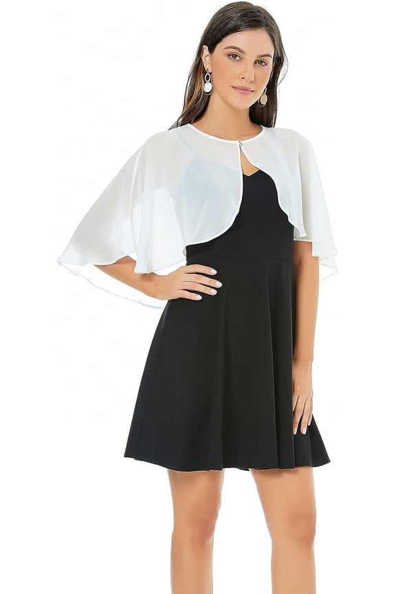 Womens Shawls and Wraps for Evening Dress Chiffon Shawl Cape Wedding Guest Bridesmaid Capelets Scarves