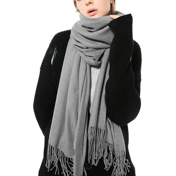 CAILDANL Womens Thick Soft Pashmina Shawl Wrap Scarf Warm Solid Color Stole