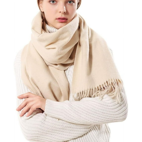 CAILDANL Womens Thick Soft Pashmina Shawl Wrap Scarf Warm Solid Color Stole