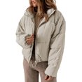 thumbnail image 1 of CAILDANL Womens Winter Quilted Jackets Long Sleeve Full Zip Puffer Jacket Coats with Pockets, 1 of 2