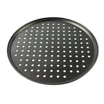 CAIMYY 12.5 Inch Perforated Non-Stick Pizza Pan Carbon Steel Baking Tray For Oven Home Kitchen Diy Crispy Crust Pizza Maker Air Flow Design Easy Clean