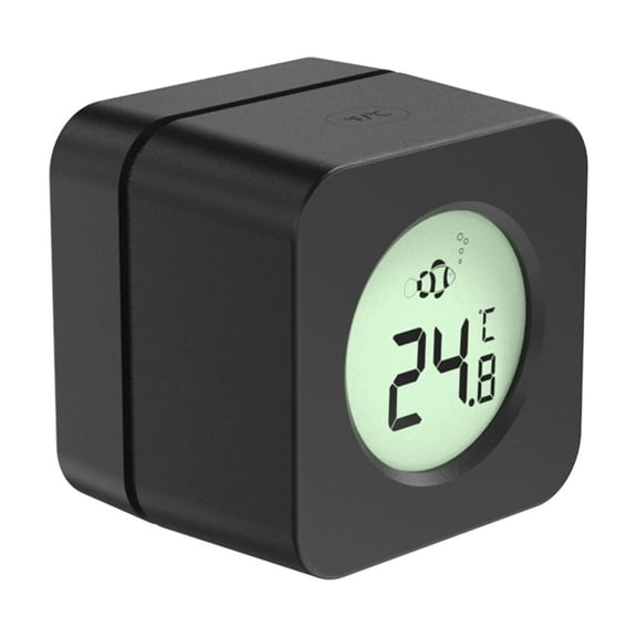 CAIMYY 2 In 1 Aquarium Thermometer And Magnetic Glass Cleaner Brush For Easy View Temperature And Algae Control Black