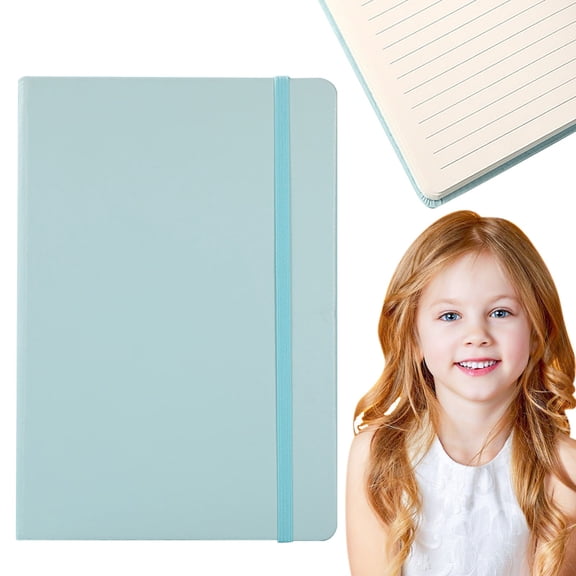 CAIMYY A5 Lined Leather Notebook Hardcover College Ruled For Writing Journaling 160 Pages Thick Paper Fsc 8.3X5.71In Mint Green