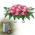 thumbnail image 1 of CAIMYY Artificial Rose Cemetery Flower Saddle - Weatherproof Memorial Flowers for Gravesite Decor, All-Season Outdoor Decoration for Christmas, Mother's Day and Loved Ones Remembrance, 1 of 6