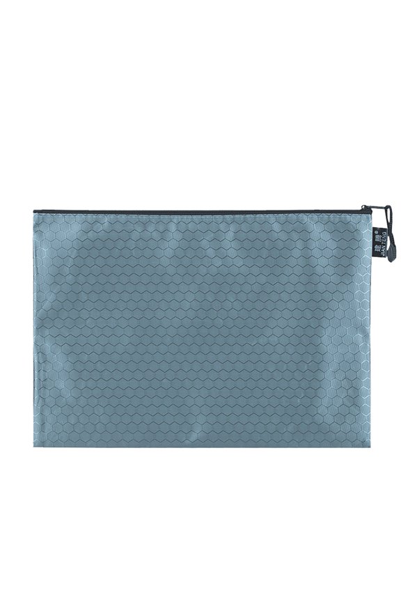 Canvas Zipper Document Bag A4 Thickened With Soccer Pattern Waterproof Pouch For File Storage Gray