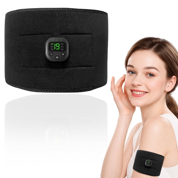 CAIMYY EMS Abdominal Muscle Workout Belt Portable Toning Stimulator with 6 Patterns