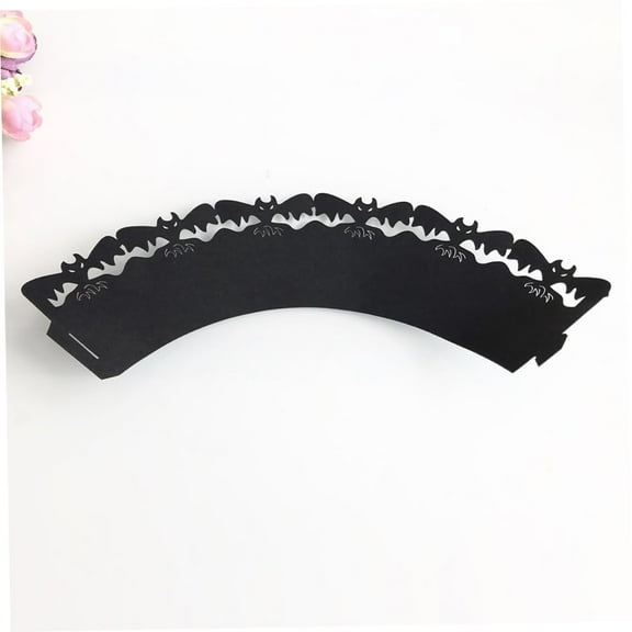 CAIMYY Halloween Cupcake Liners Set - 5 Styles Witch Themed Baking Cups for Parties, Birthdays, Weddings - Premium Bleed-Proof Paper Baking Decorations (Black)