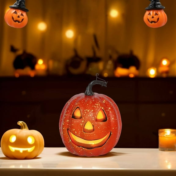 CAIMYY Halloween Pumpkin Decor - Festive Tabletop Centerpiece for Indoor & Outdoor Use - Durable Halloween Figurine for Home, Office & Party Decorations - Spooky Seasonal Display