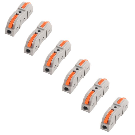CAIMYY Orange Lever Wire Connectors, 10-Pack Electrical Lever Terminals For Circuit Splices, Ceiling Lights Spotlights Extensions And Repairs