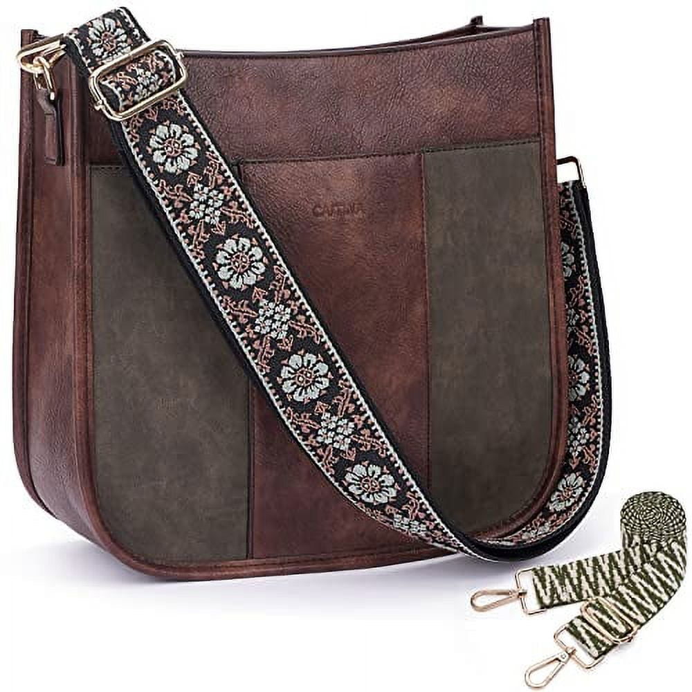 CAITINA Crossbody Bag Women Vegan Leather Hobo Handbag Trendy Crossbody ...