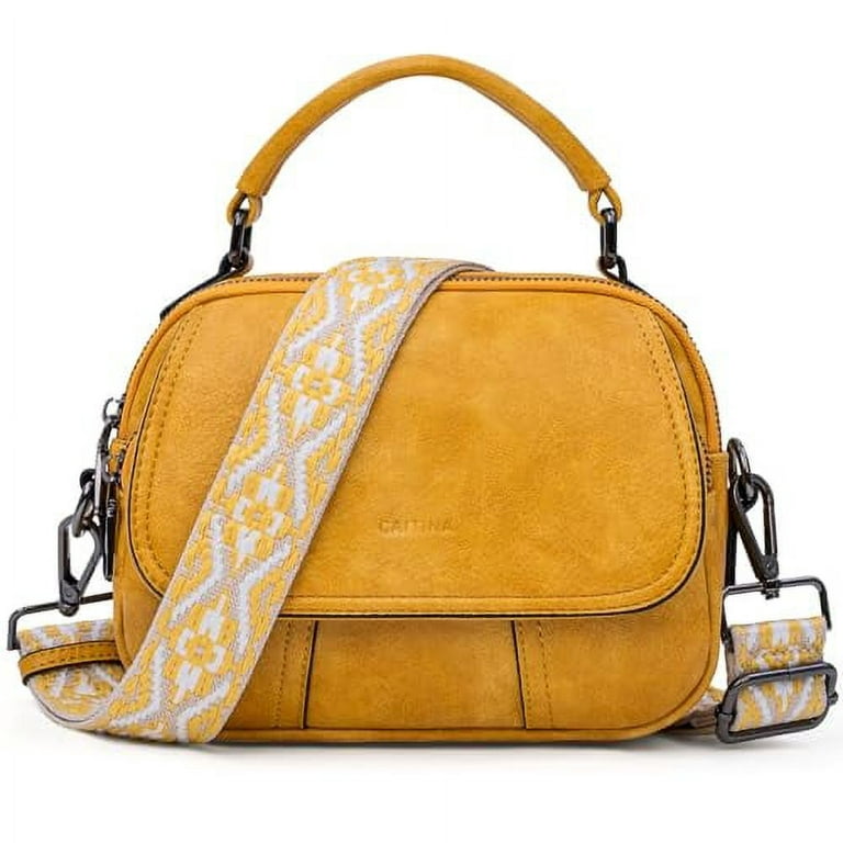 CAITINA Crossbody Bag for Women Small Shoulder Purses Handbags Vegan  Leather Crossbody Bag with 2 Detachable Straps 