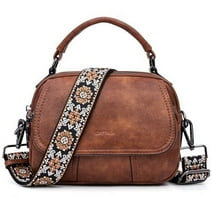 CAITINA Crossbody Bag for Women Small Shoulder Purses Handbags Vegan Leather Crossbody Bag with 2 Detachable Straps