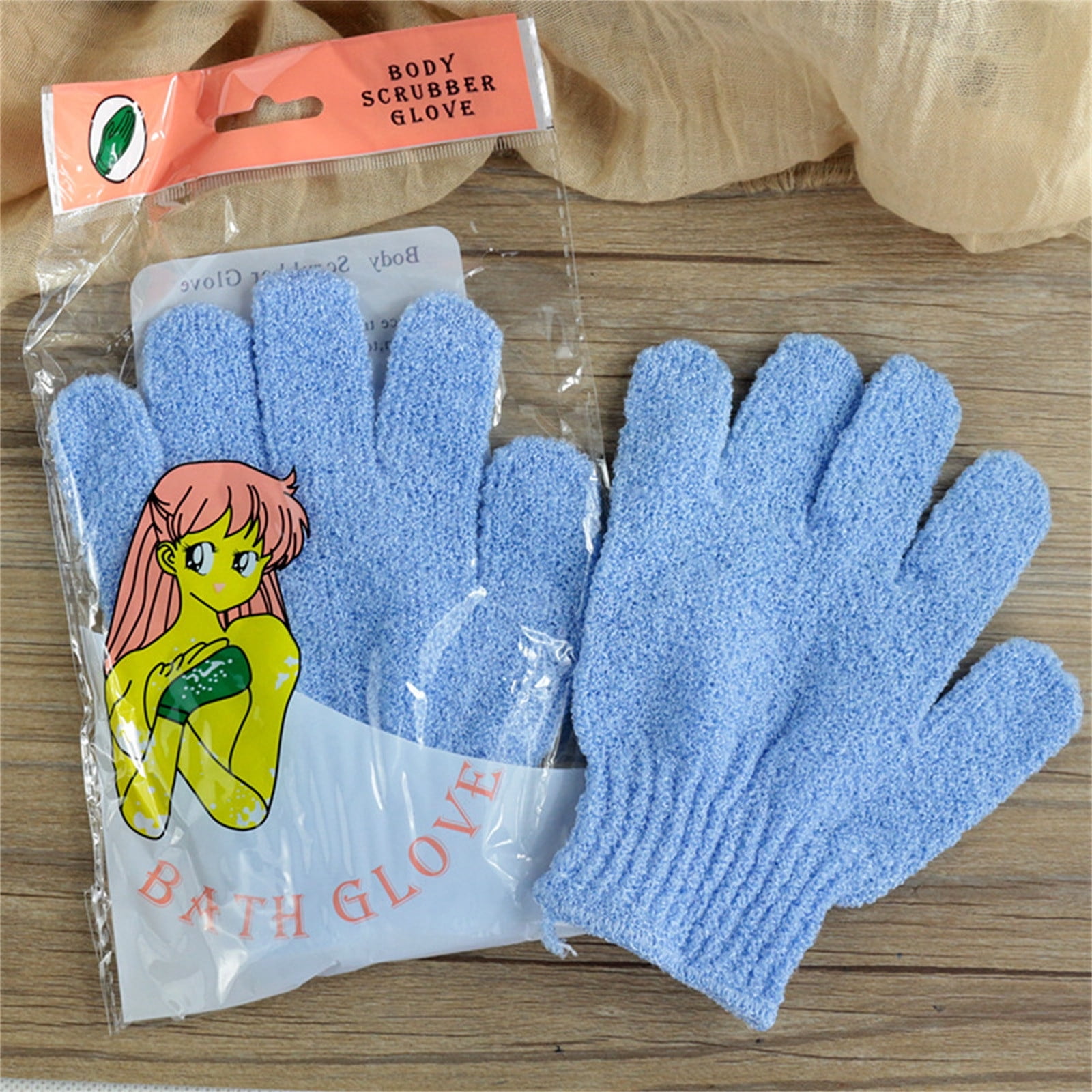 CAITS 5-Piece Shower Gloves Set: Exfoliating Spa Bath Gloves with Foam ...