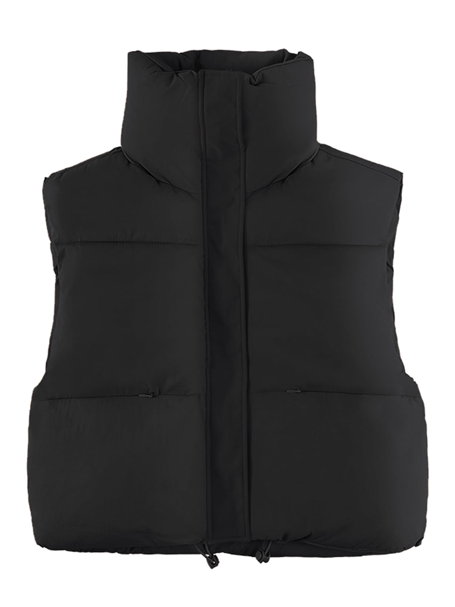 CAITZR Women Cropped Puffer Vest Sleeveless Lightweight Warm Vest