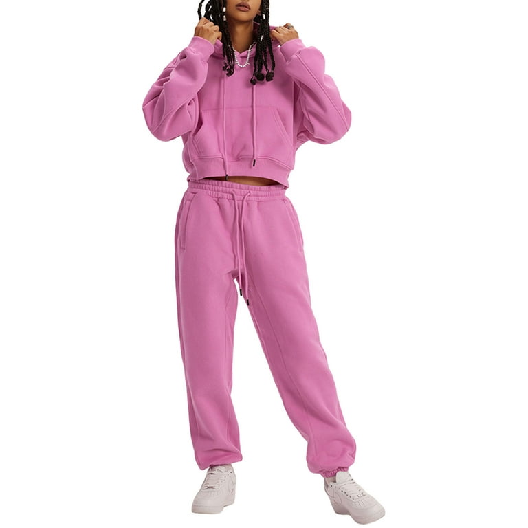 Women's fleece jogging suits hotsell