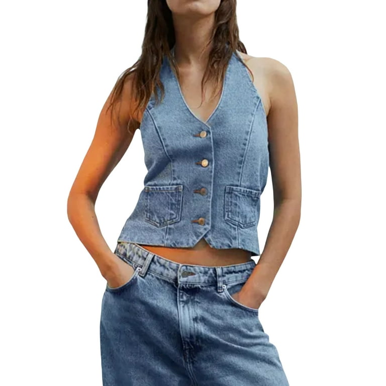 Ladies sleeveless waistcoat 2025