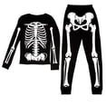 thumbnail image 1 of CAIVO 2 Piece Pajama Set Halloween Skeleton Print Girls Sleepwear O-Neck Long Sleeve Tops And Pants For Kids Cozy Halloween With Skeleton Design Soft For Nighttime Comfort, 1 of 3