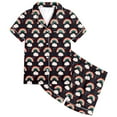 thumbnail image 1 of CAIVO 2 Piece Pajama Sets Rainbow Pattern Kids Boys And Girls Short Sleeve Lapel Button Down Shirts Tops With Shorts Sleepwear Pjs, 1 of 4