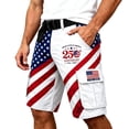 thumbnail image 1 of CAIVO 250th Anniversary Men's Patriotic Shorts Casual Independence Day Knee Length Fashion American Flag Print Plus Size Comfortable Cargo Summer Everyday Travel Bottoms With Pockets, 1 of 4