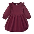thumbnail image 1 of CAIVO Autumn Girls Corduroy Pinafore Dress With Pleated Skirt And Scalloped Trim Casual Play Outfit Toddler Kids, 1 of 7