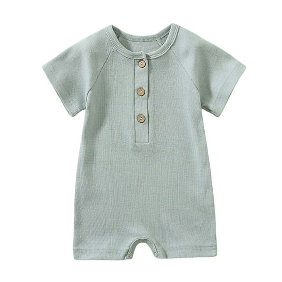 CAIVO Baby Boys O-Neck Romper Jumpsuit Short Sleeve Summer Casual Outfits Bodysuit Onesie Playwear For Leisure Toddler Child Daily Wear