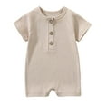 thumbnail image 1 of CAIVO Baby Boys O-Neck Romper Jumpsuit Short Sleeve Summer Casual Outfits Bodysuit Onesie Playwear For Soft Toddler Child Daily Wear, 1 of 3